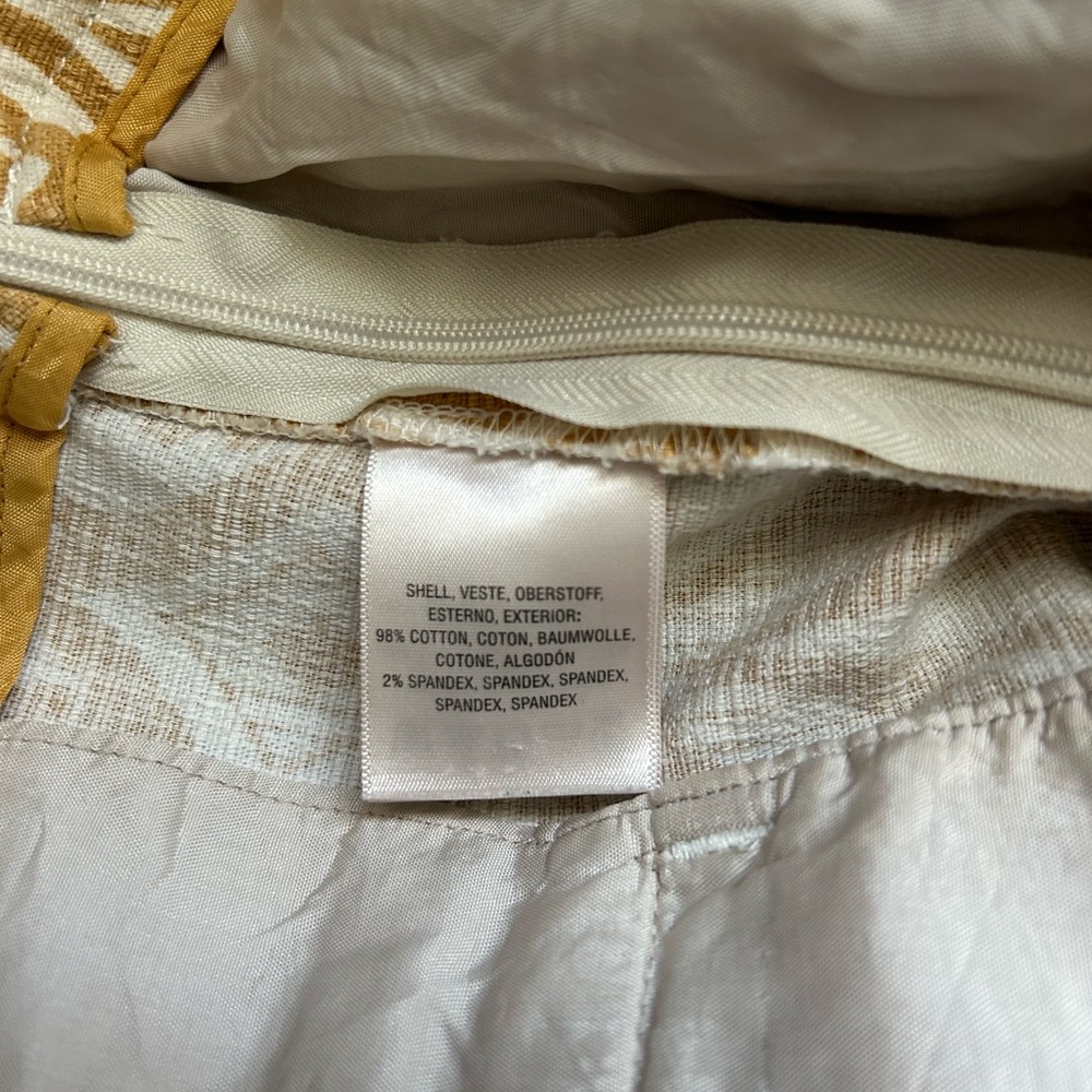 Elevenses by Anthropologie, Mandala Print Shorts, Maize/Cream, Size 2, EUC - Picture 6 of 8